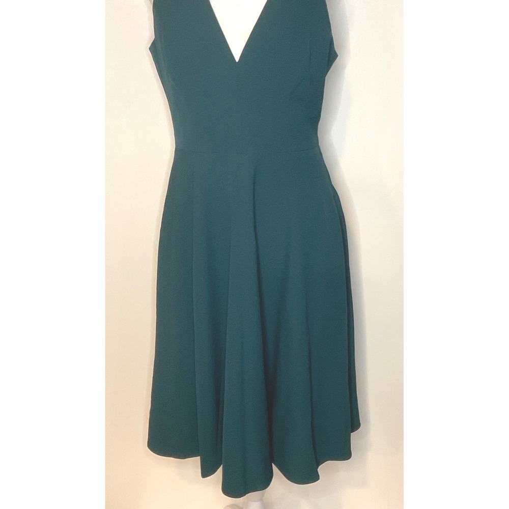 Dress the Population Catalina Fit &‎ Flare Dress Pine Green Medium NWT s - Picture 9 of 16
